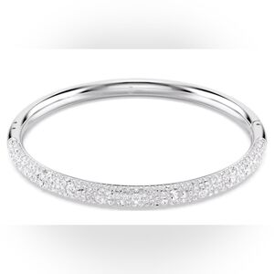 Swarovski Sublima Silver Bangle Bracelet Size Medium